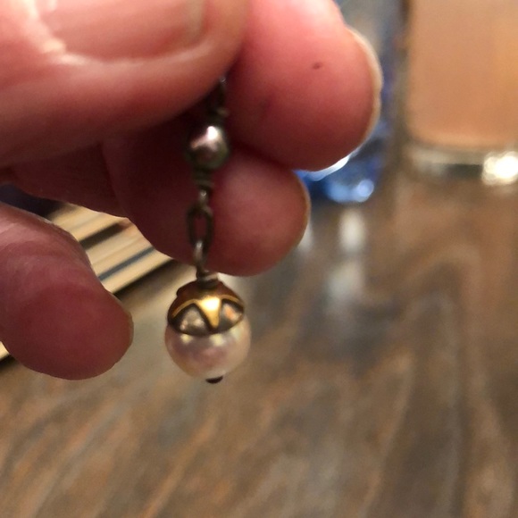 Pearl drop earrings Beth Orduna design - Picture 3 of 12